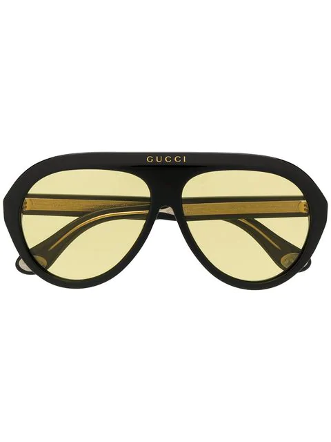 gucci tinted aviator sunglasses