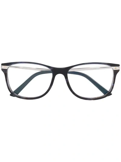 Shop Cartier Santos De  Eyeglasses In Black