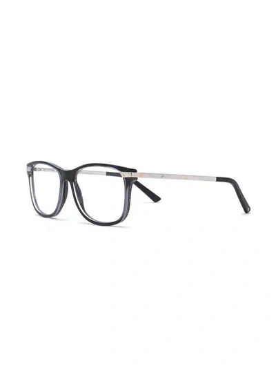 Shop Cartier Santos De  Eyeglasses In Black