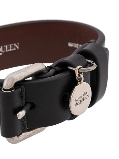 Shop Alexander Mcqueen Beetle Motif Bracelet In Black