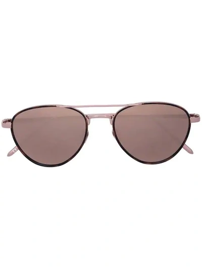 Shop Linda Farrow 739 C3 Sunglasses In Metallic