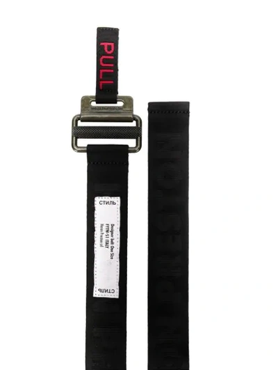 Shop Heron Preston Tape Belt In Black