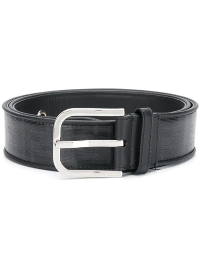 Shop Fendi Ff Monogram Buckle Belt In Black