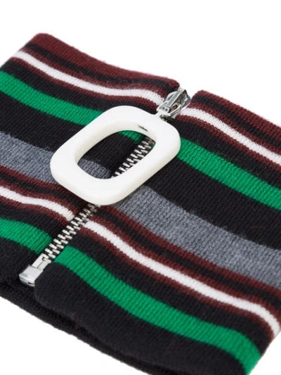 Shop Jw Anderson Striped Neckband - Green