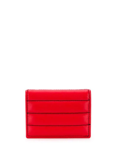 Shop Alexander Mcqueen Embroidered Card Case In Red