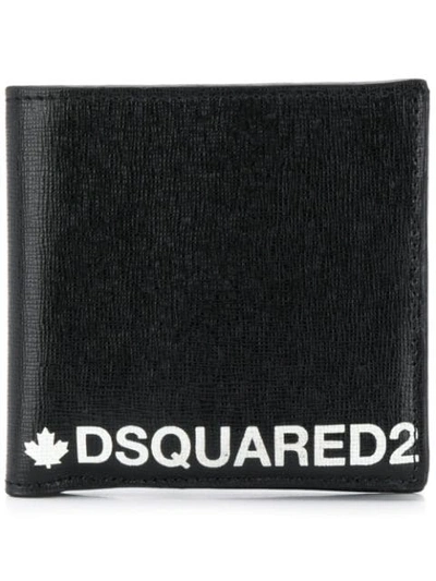 Shop Dsquared2 Logo Billfold Wallet In Black