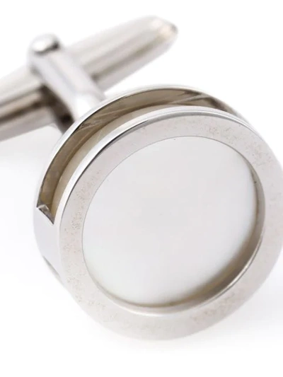 Shop Lanvin Round-shaped Cufflinks In Metallic