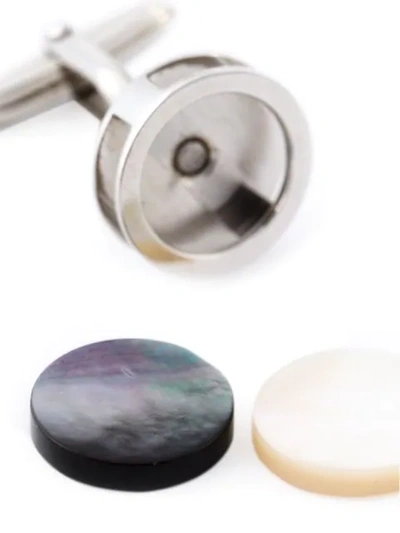 Shop Lanvin Round-shaped Cufflinks In Metallic