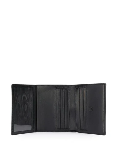 Shop Mulberry Embossed Logo Trifold Wallet In Blue