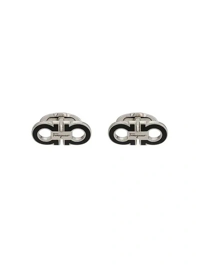 Shop Ferragamo Salvatore  Gancio Cufflinks - Silver