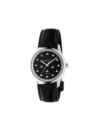 Shop Gucci G-timeless Watch 42mm In Black