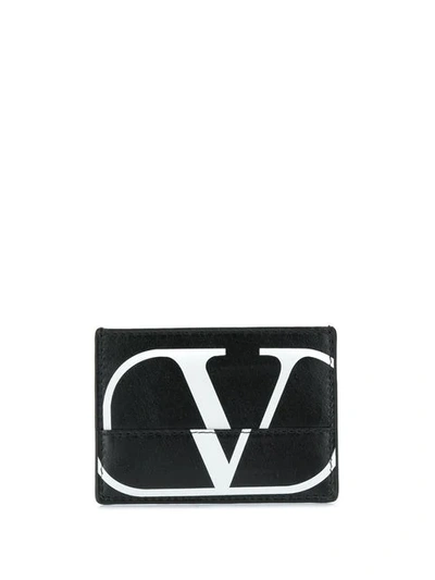 Shop Valentino Vlogo Wallet In Black