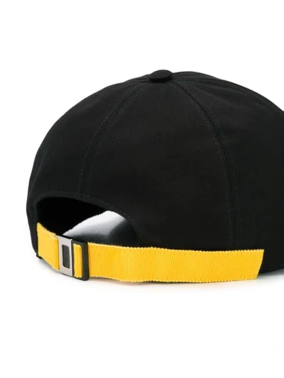 Shop Fendi Roma Amor Patch Baseball Cap In Black