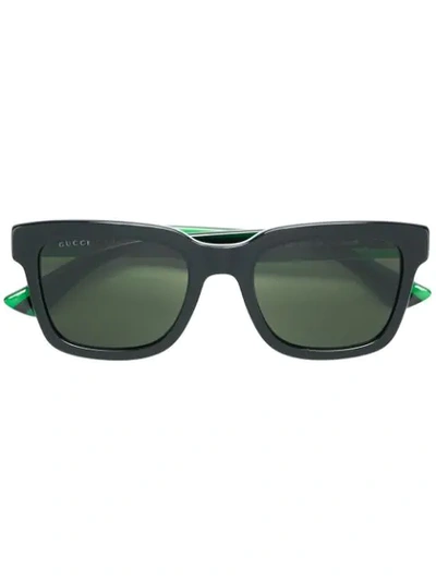 Shop Gucci Square Sunglasses In Black