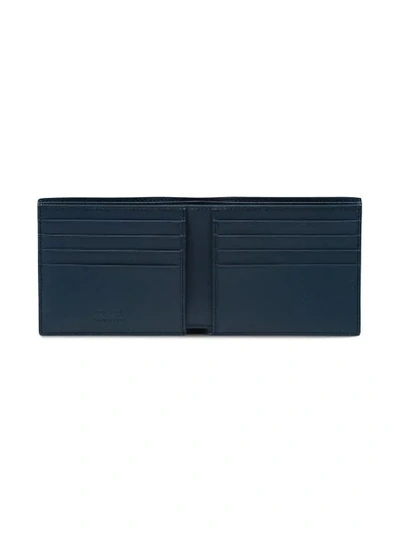 Shop Prada Leather Wallet In Blue