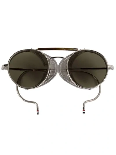 Shop Thom Browne Tinted Desert Goggles In Metallic