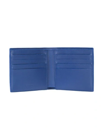 Shop Givenchy Printed Logo Wallet In Blue