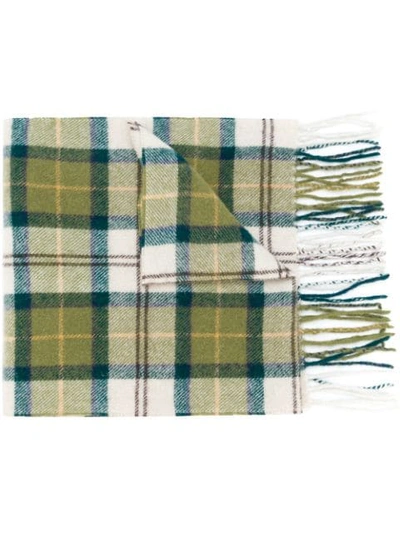 Barbour Scarf - Ancient Green Merino Cashmere In Multicolour