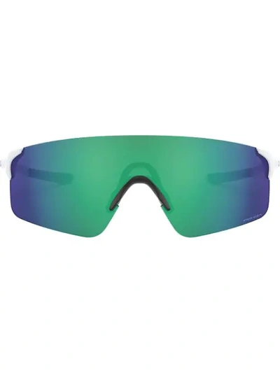 Shop Oakley Evzero Blades Sunglasses In Green ,black