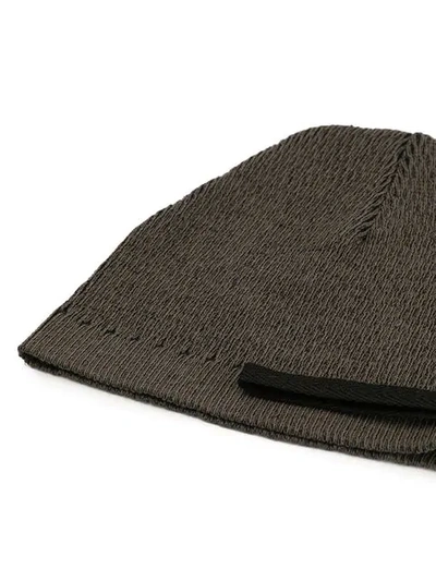 Shop Julius Knitted Beanie Hat In Grey