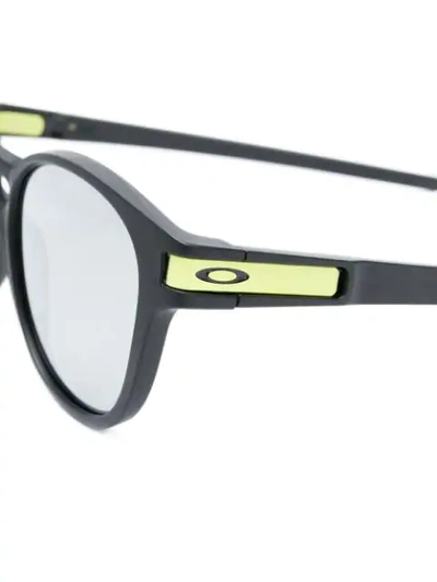 Shop Oakley Latch Round Sunglasses In Black