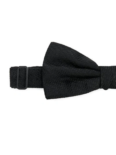 Dolce & Gabbana Patterned Silk Bow Tie In Black