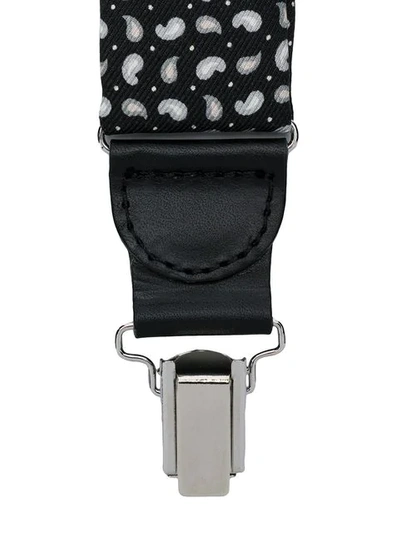 Shop Etro Paisley Print Braces - Black