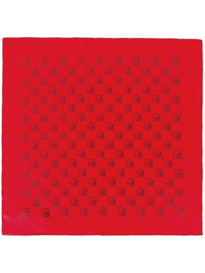 Shop Gucci 'ghost' Pocket Square - Red