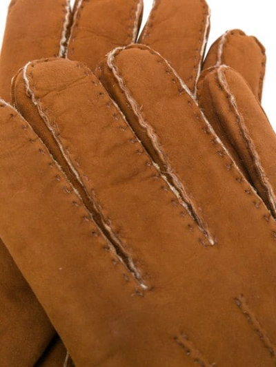 Shop Eleventy Classic Gloves In Brown