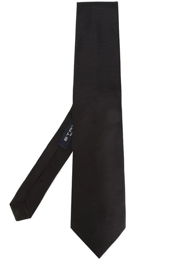 Shop Etro Pointed Tip Tie In Black