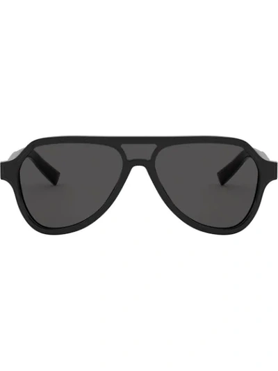 Shop Dolce & Gabbana Aviator Sunglasses In Black
