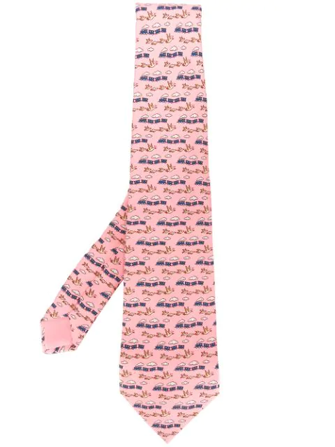 pink hermes tie