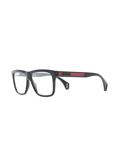 Shop Gucci Wayfarer Glasses In Black