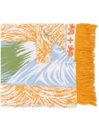 Shop Y/project Religion Print Scarf In Orange