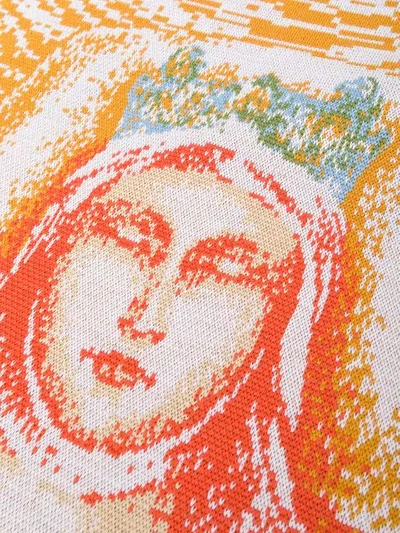 Shop Y/project Religion Print Scarf In Orange