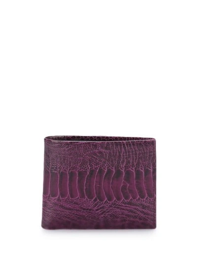 Shop Etro Calf Leather Wallet - Purple