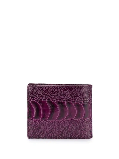 Shop Etro Calf Leather Wallet - Purple