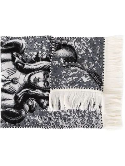 Shop Y/project Jacquard Knit Scarf In Grey