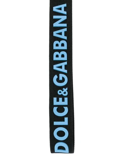 Shop Dolce & Gabbana Schlüsselband Mit Logo In Black