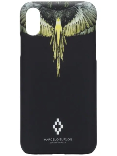 Shop Marcelo Burlon County Of Milan Wings Print Iphone X Case In Black
