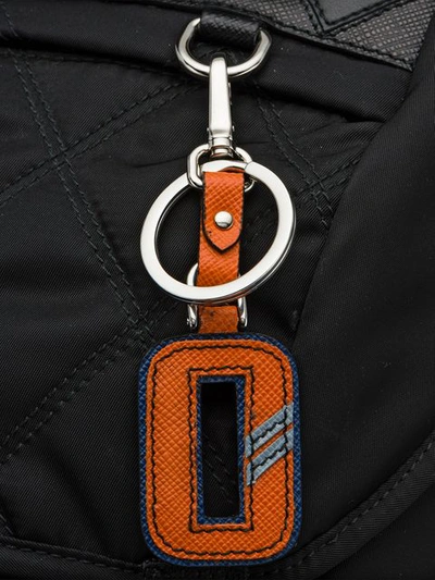 Shop Prada Schlüsselanhänger Mit Buchstabenform In Orange