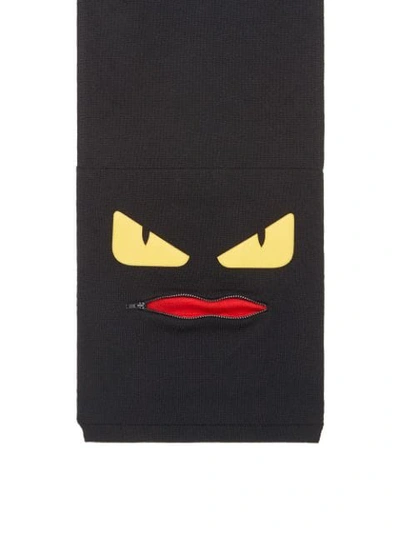 Shop Fendi Bag Bugs Scarf In Black