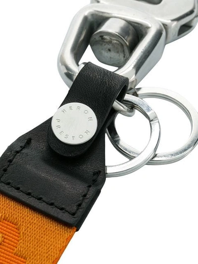 Shop Heron Preston Logo Strap Key Chain In Orange