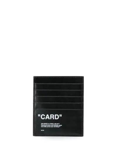 Shop Off-white Quote Card Holder In Black