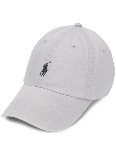 Shop Polo Ralph Lauren Embroidered Logo Cap In Grey