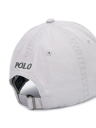 Shop Polo Ralph Lauren Embroidered Logo Cap In Grey