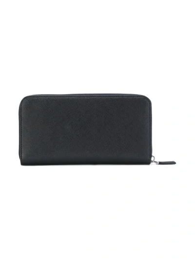 Shop Prada Zip-around Wallet In Black
