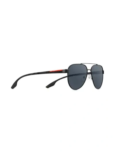 Shop Prada Linea Rossa Stubb Eyewear In Black