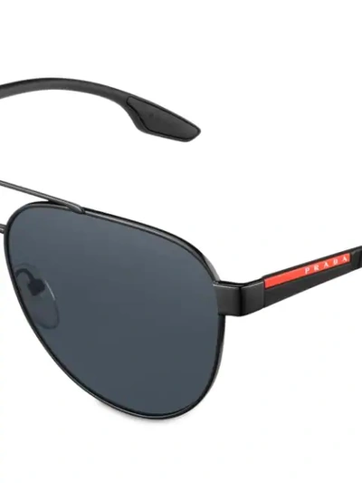 Shop Prada Linea Rossa Stubb Eyewear In Black