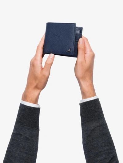Prada Saffiano Wallet In Blue